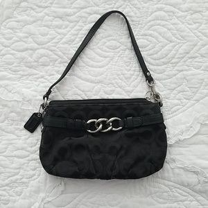 Coach Black Signature C Print Wristlet